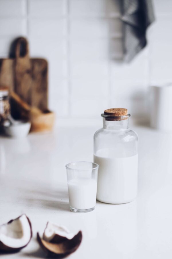 Glass Milk Bottle with Cork